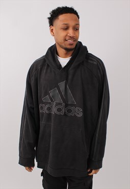 Vintage Men's Adidas Black Pull Over Hoodie