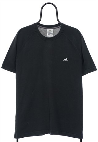 Vintage Adidas Logo Black TShirt Mens