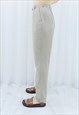 90S VINTAGE STONE GREY HIGH WAISTED TROUSERS