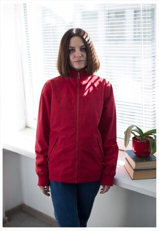 VINTAGE 90'S RED WINDBREAKER JACKET