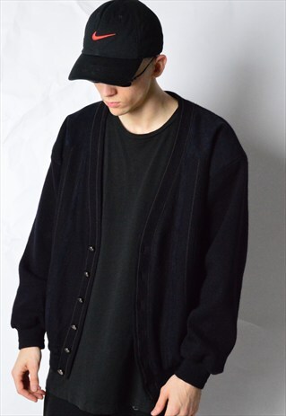 VINTAGE 90S NAVY BLUE CARDIGAN