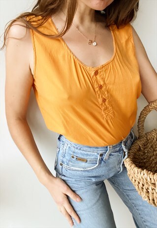 VINTAGE 90S NARANJA PARISIAN MINIMALIST TUNIC BLOUSE TOP