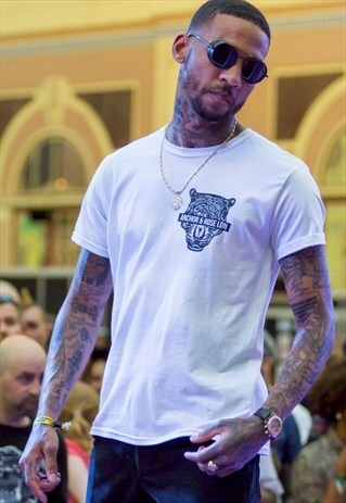 ANCHOR AND ROSE TIGER GRAPHIC WHITE T-SHIRT