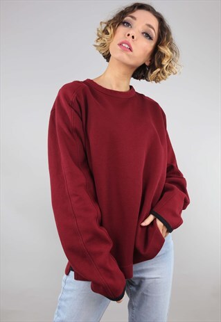 VINTAGE RETRO OVERSIZED RED HUGO BOSS SWEATER SWEATSHIRT