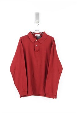 Fila Long Sleeve Polo in Red - XL