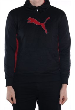 Puma - Black Embroidered Hoodie - Medium