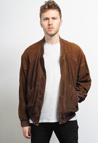 VINTAGE SUEDE BOMBER JACKET