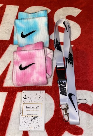 CUSTOMISED UNISEX TIE-DYE NIKE SOCKS 2 SET