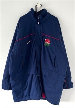 Vintage Nike England rugby navy blue manager coat XXL