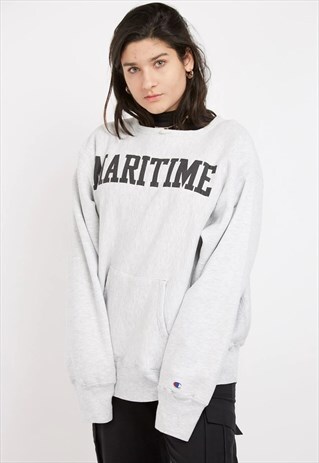 VINTAGE GREY CHAMPION COLLEGE SWEATSHIRT