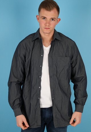 VINTAGE BOSS SHIRT IN GREY NS195