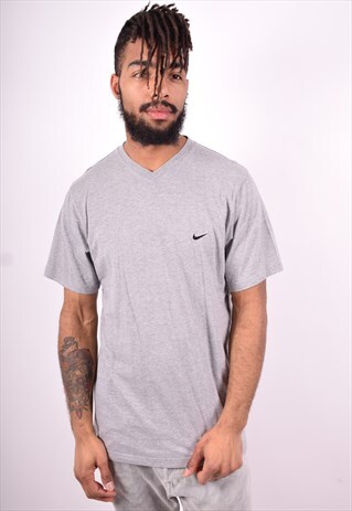 NIKE MENS VINTAGE T-SHIRT TOP MEDIUM GREY 90'S