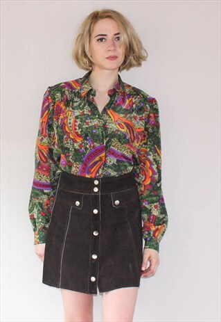 VINTAGE 90'S FUNKY PATTERN SHIRT / BLOUSE