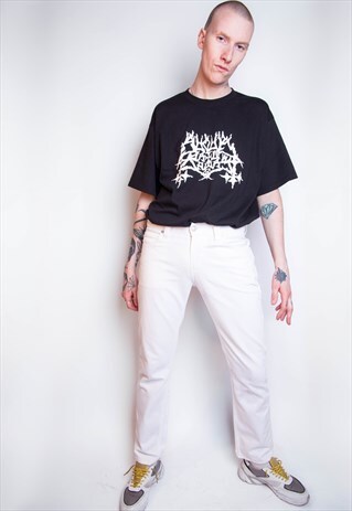 VINTAGE 90S LEVI'S 511 WHITE DENIM JEANS ID:7633