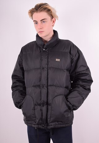 GIANFRANCO FERRE MENS VINTAGE PADDED JACKET LARGE BLACK 90'S