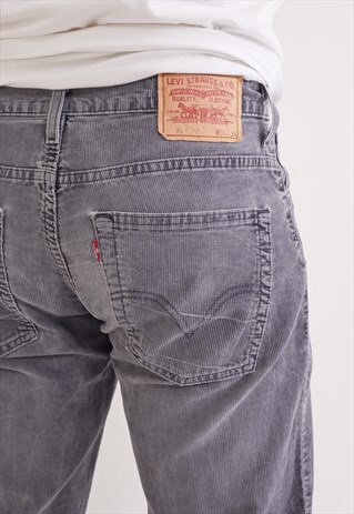 VINTAGE LEVIS 507 STRAIGHT LEG TROUSERS DARK GREY
