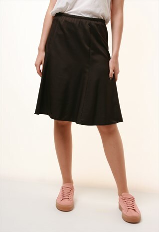 90S VINTAGE ARMANI HIGH WAISTED MINI BROWN SKIRT 838