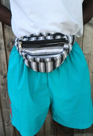 MONOCHROME WOVEN MULTI PRINT BUM BAG