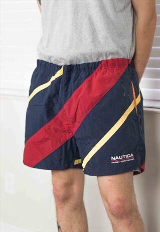 VINTAGE NAUTICA SWIM TRUNK SHORTS LOGO 90S L 6.4