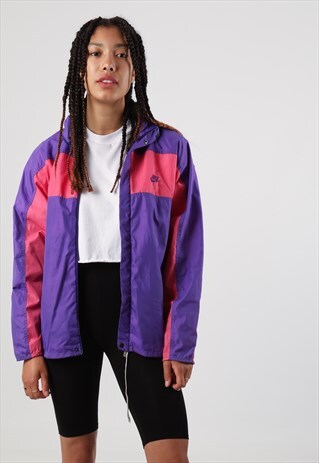 VINTAGE NIKE LARGE PINK & PURPLE FESTIVAL WINDBREAKER JACKET
