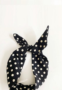 Polkadot Wide Wire Headband