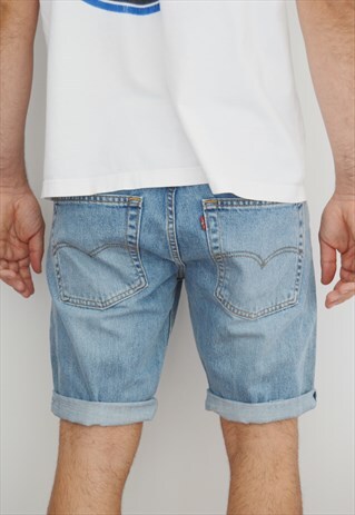 VINTAGE LEVI'S FESTIVAL LIGHT BLUE DENIM SHORTS