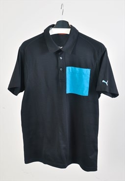 Vintage 00s PUMA reworked polo shirt in black