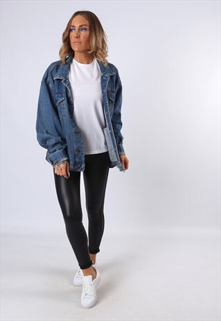 DENIM JACKET NEVADA STAR OVERSIZED FITTED UK 18-20 (DBU)