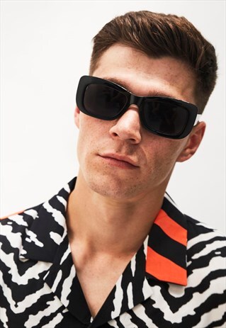 KAI - BLACK CLASSIC RECTANGULAR SUNGLASSES