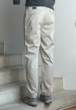 Vintage LEVIS Pants Work Military Trousers 80s Beige