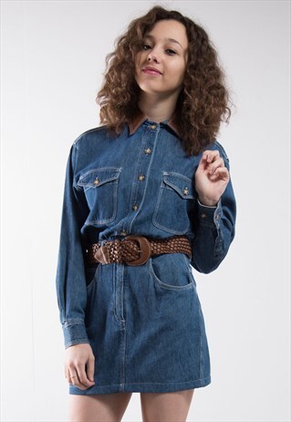 VINTAGE DENIM SHIRT DRESS