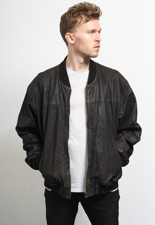 VINTAGE SUEDE BOMBER JACKET