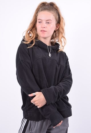 VINTAGE NIKE FLEECE HOODIE JUMPER BLACK