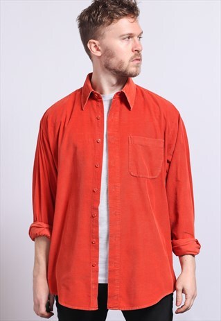VINTAGE CORDUROY SHIRT ORANGE