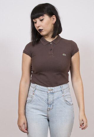 VINTAGE LACOSTE BROWN POLO SHIRT 6