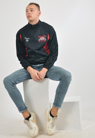 VINTAGE 90'S ICE HOCKEY TRACK JACKET