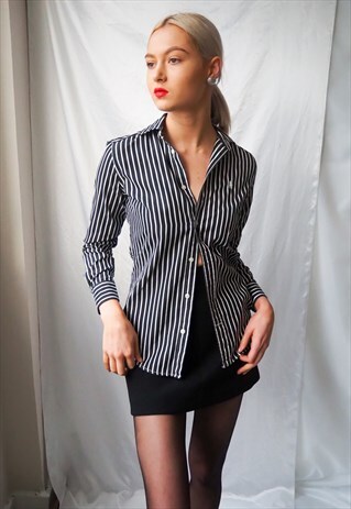 VINTAGE RALPH LAUREN BLACK STRIPE SHIRT