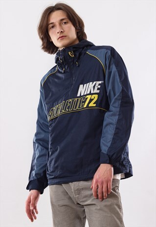 VINTAGE MENS NIKE BIG LOGO PULLOVER WINDBREAKER JACKET