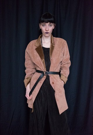 VINTAGE CARAMEL SKIN-TIGHT SHEEPSKIN COAT