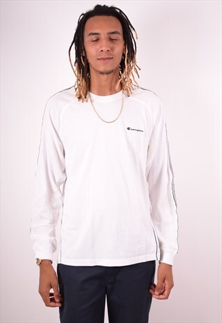 CHAMPION MENS VINTAGE TOP LONG SLEEVE XL WHITE 90S