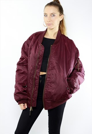 RED BOMBER JACKET / FLIGHT JACKET VINTAGE