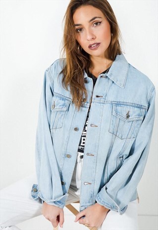 VINTAGE 80S ORIGINAL WRANGLER DENIM JACKET LIGHT WASH / 0211