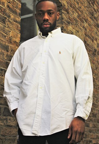 OVERSIZED VINTAGE / 90'S / RALPH LAUREN / WHITE SHIRT