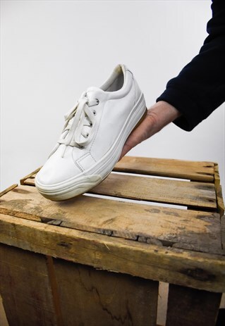 90'S VINTAGE KEDS GRANDPA WHITE LEATHER SHOES