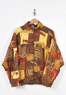 Vintage Festival Windbreaker Shell Suit Jacket 80s Pattern L