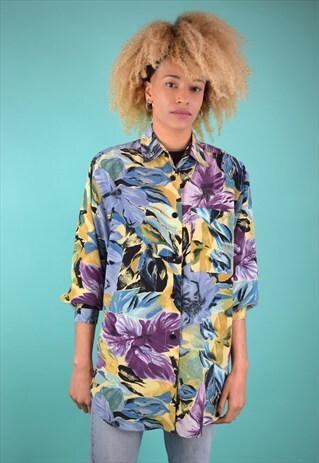 VINTAGE 90'S FLORAL PRINT BLOUSE