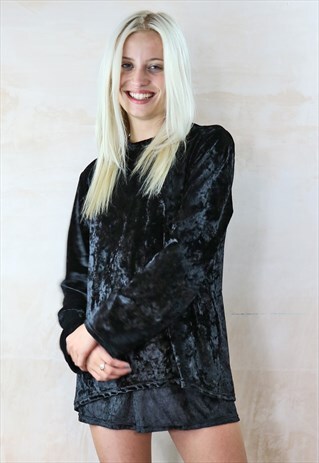BLACK VELVET SHORTS & JUMPER CO-ORDINATES