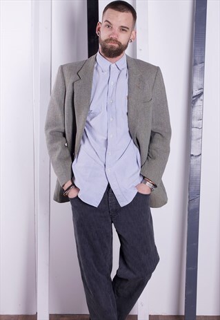 HARRIS TWEED JACKET. 1970S VINTAGE BLAZER. UNISEX.