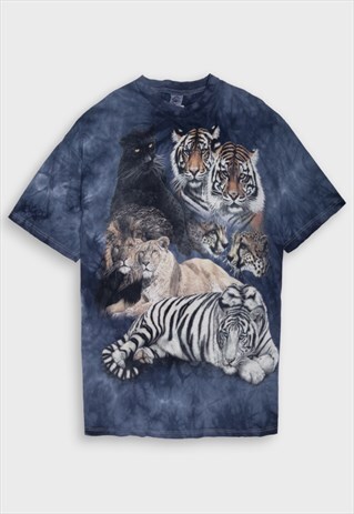 BLUE MARBLED FELIDAE T-SHIRT