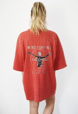 Vintage 90s CHIEMSEE Windsurfing Graphic T-Shirt Tee